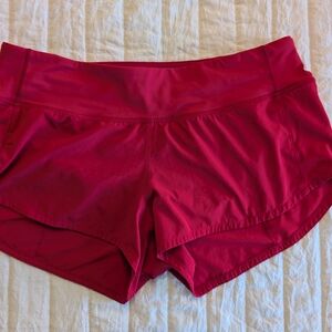 Lululemon Women's Red Speed Up Shorts Size 6